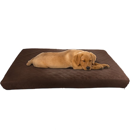 Pet Adobe Waterproof Memory Foam Pet Bed for Indoor/Outdoor Water Resistant/Washable Cover 36 in x 27 in Brown 898638XUA
